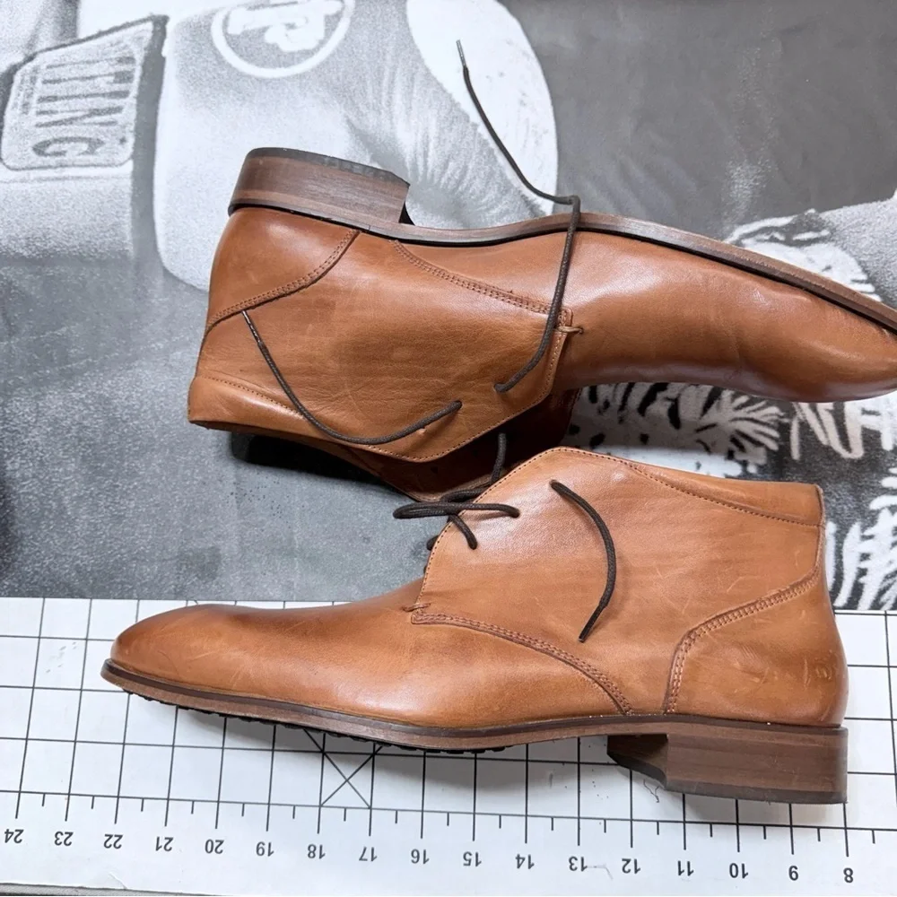 Denbroeck Men's Sz 46 (12) Brown Leather John St. Chukka Boots